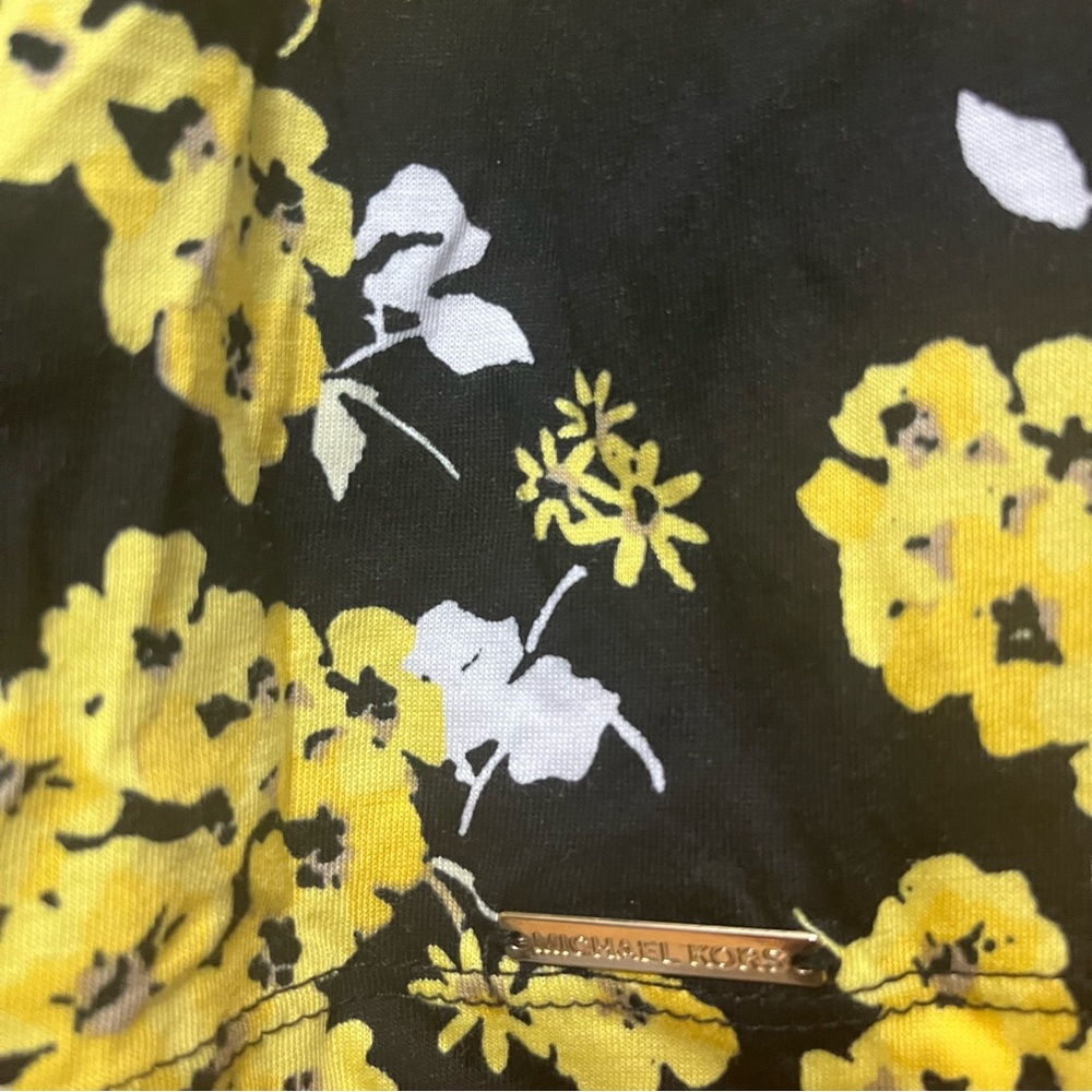 Michael Michael Kors Black/Yellow Bell Sleeve Top Size Large NWT - Picture 7 of 13